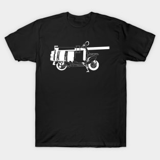 Vespa 150 T.A.P White Outline T-Shirt